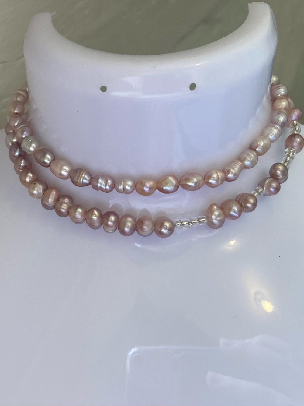 Freshwater Pearl Bracelet – Pink Pearl Double Strand